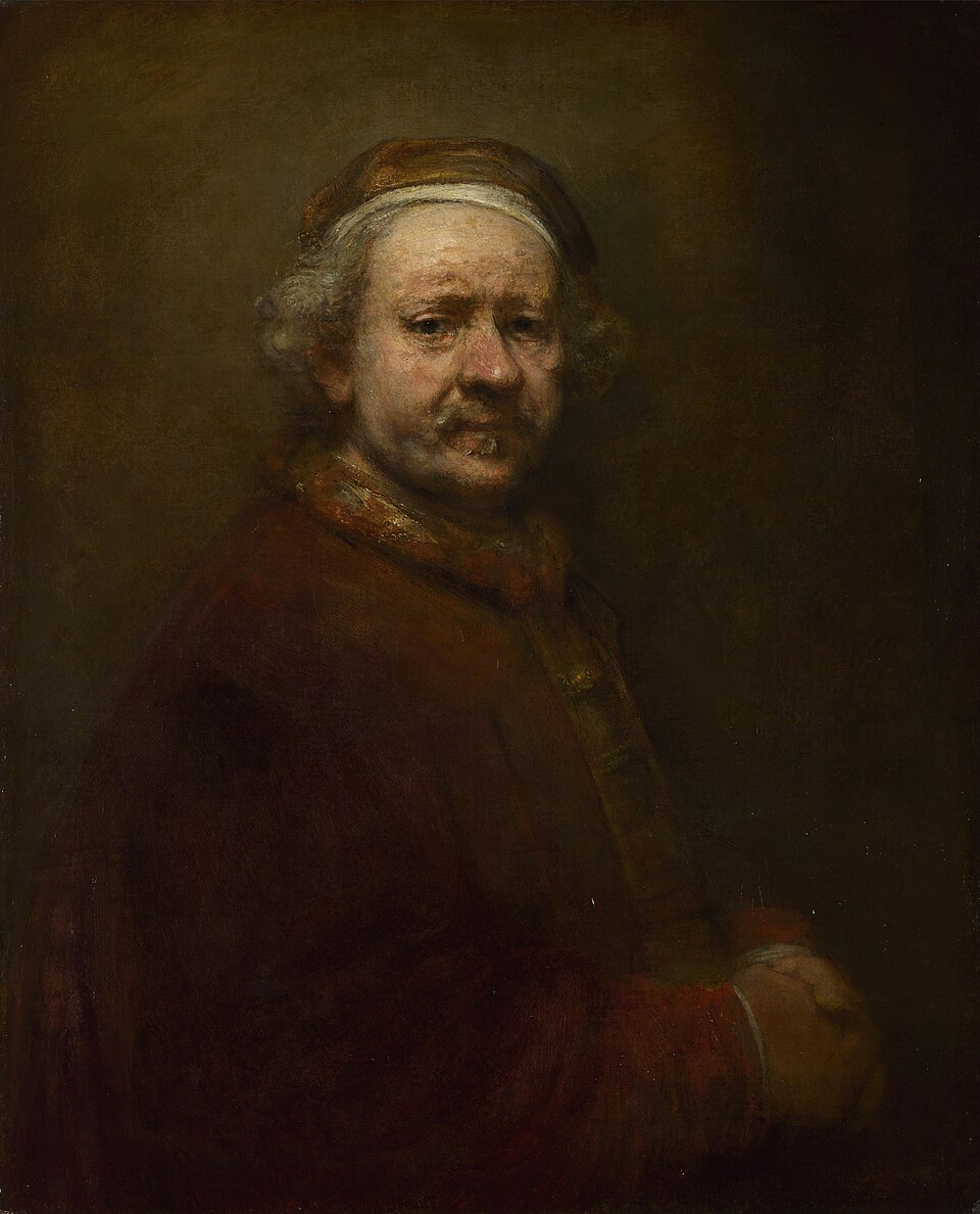 렘브란트 판 레인, 63세의 자화상(Self Portrait at the Age of 63), 1669, 유화, 런던 내셔널 갤러리 소장